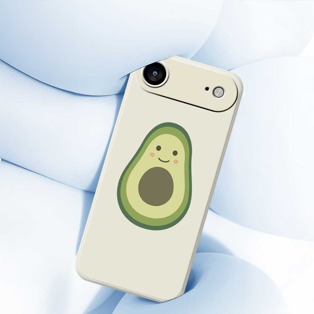 For iPhone 17 Air Case Cute Avocado Pattern Printing Straight Edge TPU Phone Back Cover