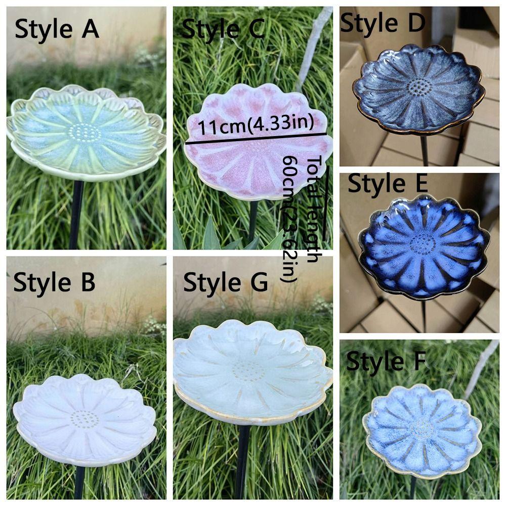 Flower-Shaped Bee Watering Station Rust-resistant Butterfly Bee Mixer Bird Bath Bowl Backyard