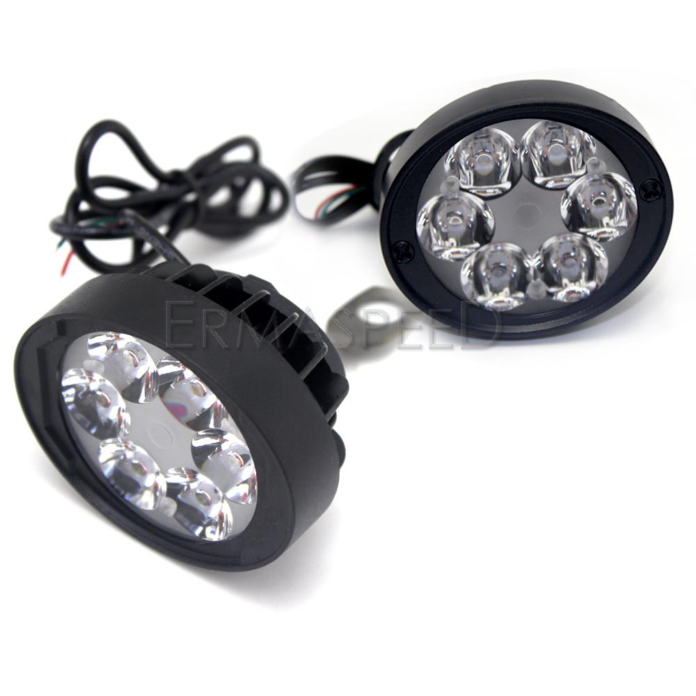 Lampu Depan Sepeda Motor LED Lampu Sorot Putih 12 В Lampu Kerja Tahan Air Lampu Depan Skuter Электронный велосипед Lampu Depan Bohlam Tambahan Modifikasi Sepeda