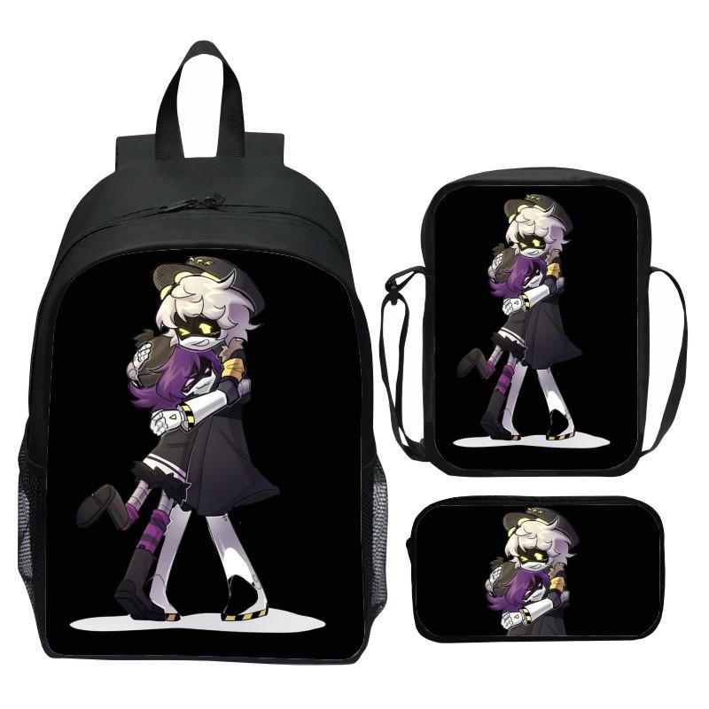 Printed Inorganic Killer Drones Three-Piece Set Schoolbag, Cartoon Schoolboy Backpack