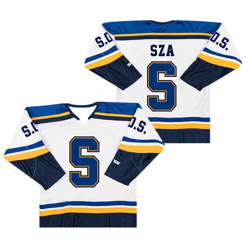 Mens Bamboo Fiber 3D Printed Team Hockey Jersey Outdoor Sports Shirt Breathable Performance Wear