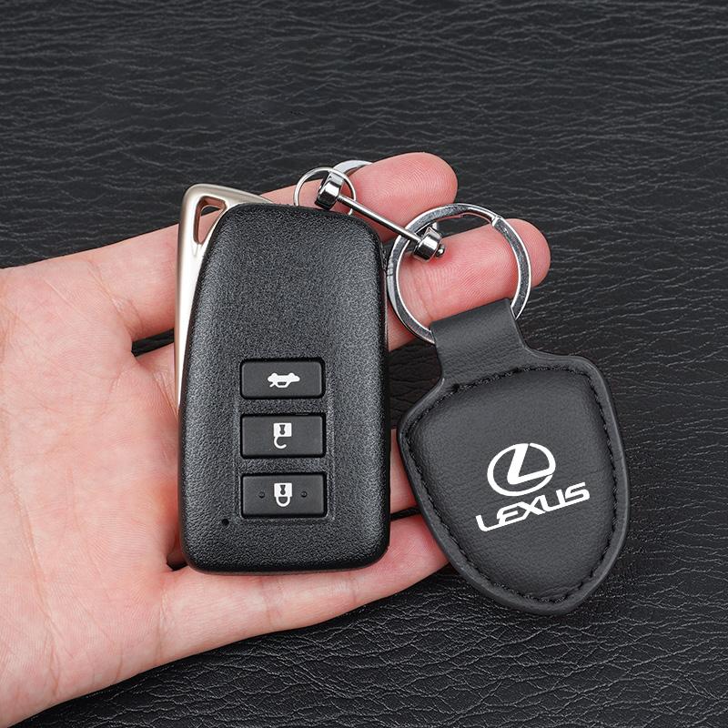 Car Keychain Shield Leather Keyring Car Motorcycle Keyring Holder For Lexus RX330 IS250 Ct200h ES300h RX350 IS300h NX300h RX400h