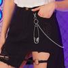 Silver Metal Cross Waist Chain For Women Hip Hop Streetwear Fashion