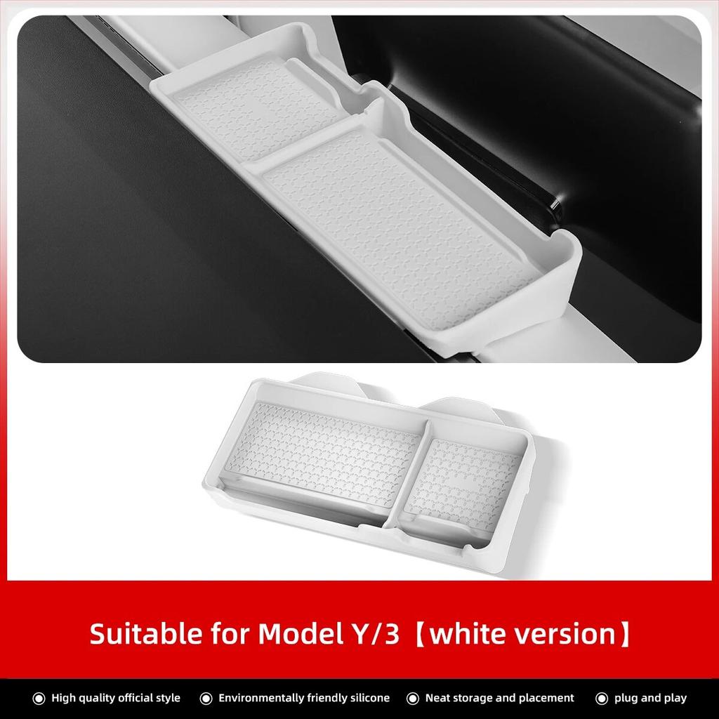 LUCKEASY For Tesla Model 3 Y -2023 Car Multifunctional Dashboard Anti-Slip Pad Interior Accessories Small Item Storage Mat