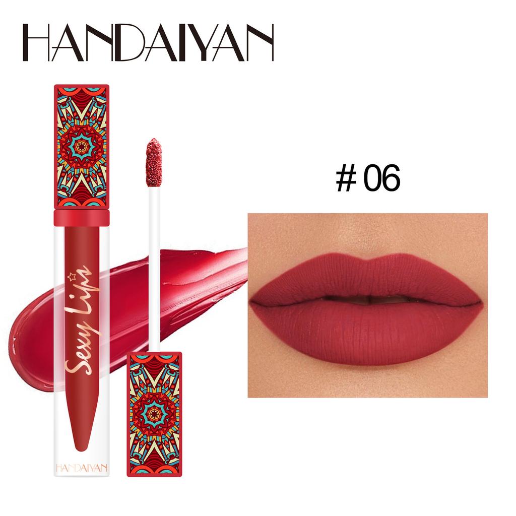 HANDAIYAN Ferskillende Beker Mat, Soft Mist Lip Ggzevel Samia Styl Long Lipgloss