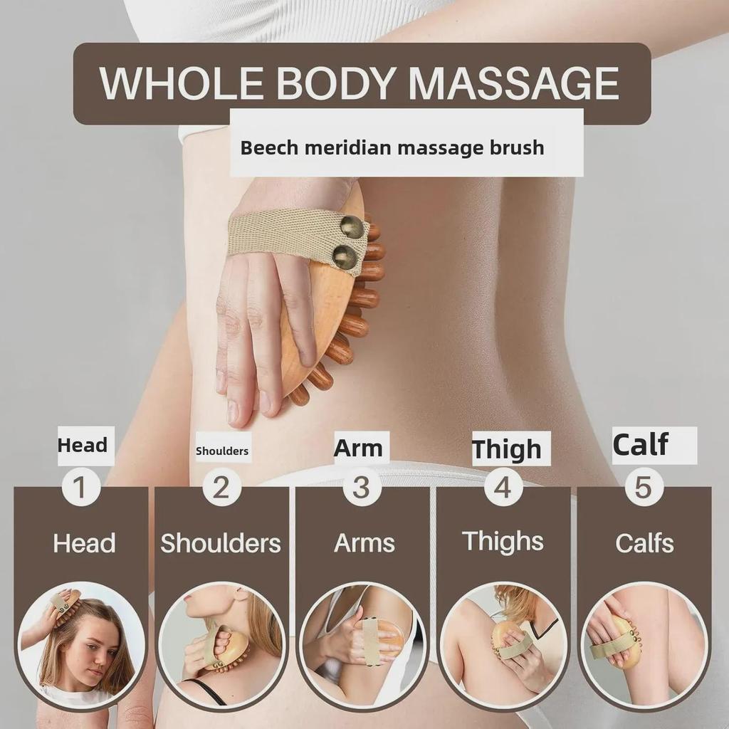 Beech Wood Handheld Air Cushion Massage Brush