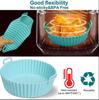Air Fryer Silicone Liners Basket Reusable Container Accessories Oven Tray Pizza Fried Chicken Baking Mold Protector Kitchen Tool