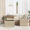 Garden Sofa Set with Cushions 5 pcs Beige and Cream