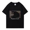 Горячая распродажа Playboi Carti Демон кошка Графическая футболка Мужская Женская харадзюку Крутые Оверсайз футболки с коротким рукавом Унисекс 100% Хлопок Топы