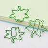 Зеленые металлические скрепки в форме кленового листа для офиса и организации файлов