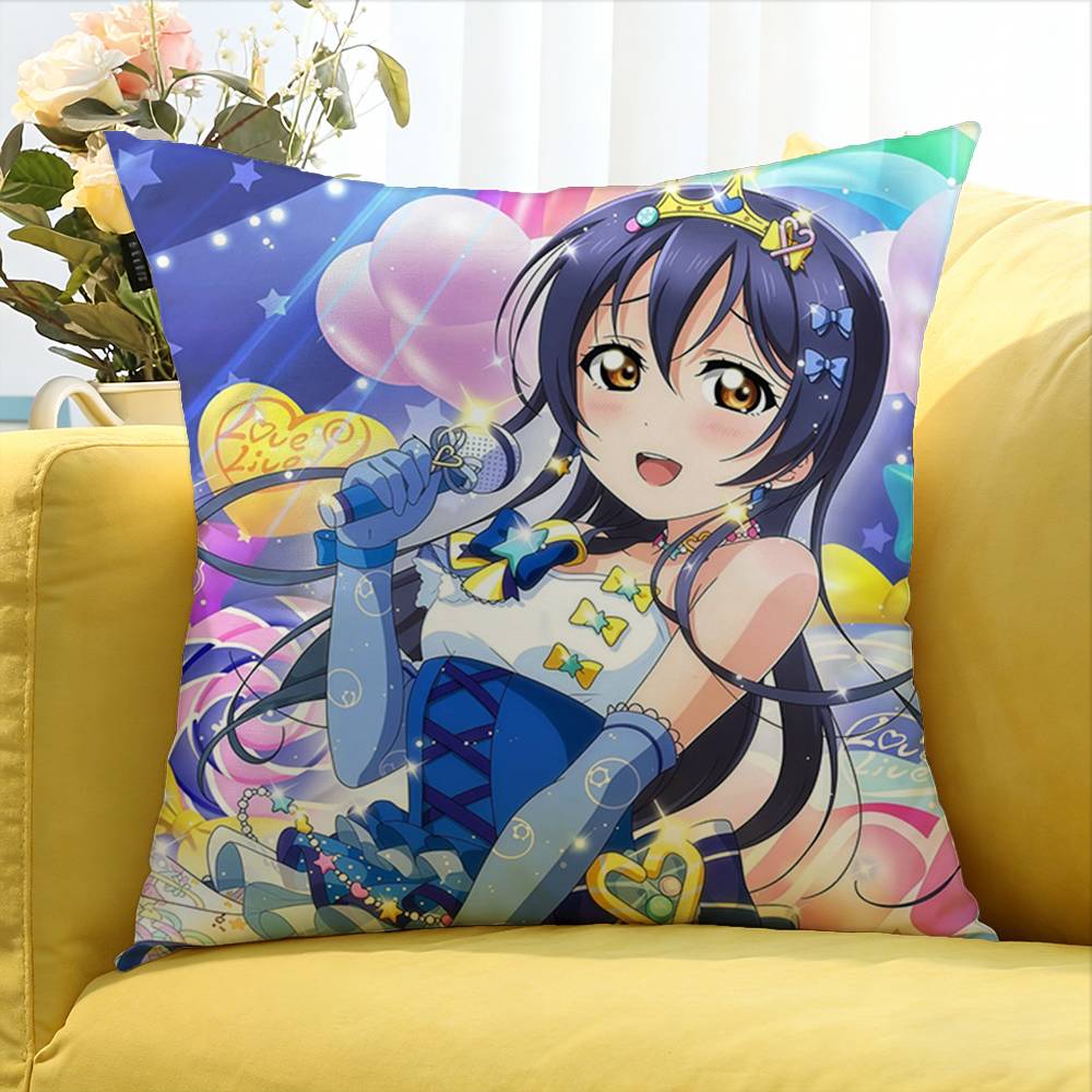 pc Love Live Animated Series World Various Sizes Square Pillow Case For Car Home Bedchamber Decor