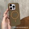 Применимо к чехлу для мобильного телефона iPhone11promax, тонкое полосатое кольцо, магнитное крепление, защитный чехол Apple 11 контрастного цвета, матовый ТПУ.