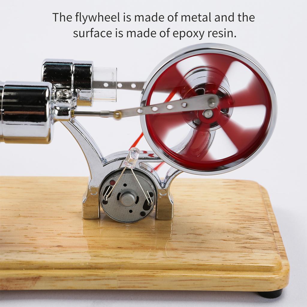 Комплект двигателя Стирлинга Электрический генератор Модель двигателя горячего воздуха Модель физического генератора со светодиодом