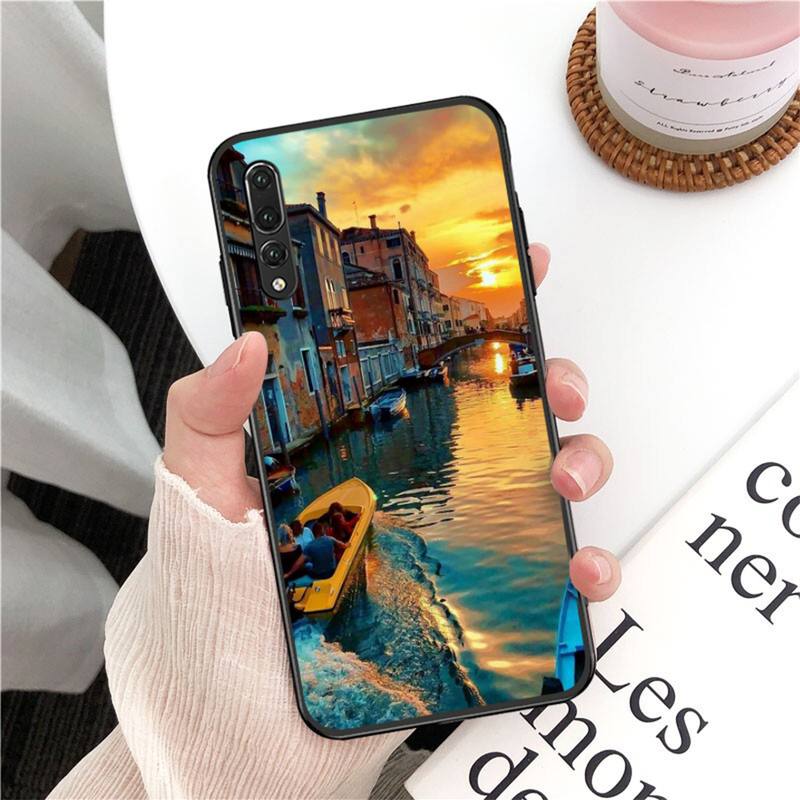 YNDFCNB Italy Venice Landscape Phone Case for Huawei P30 40 20 10 8 9 Lite Pro Plus Psmart2019