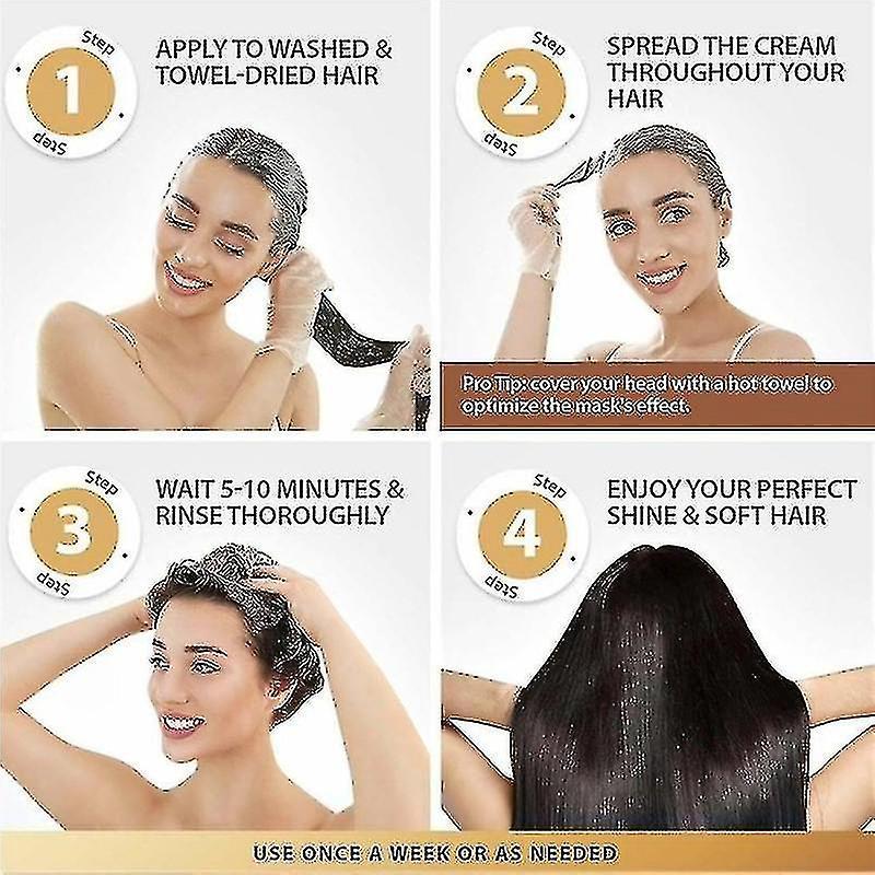 Collagen Hair Treatment Deep Repair Conditioning Argan Oil Collagen Hair Mask Essence for Dry & Damaged Hair All Hair Types