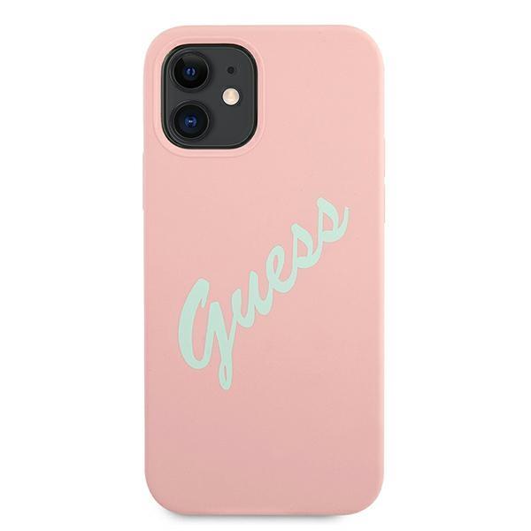 Guess Guhcp12Slsvspg Iphone 12 Mini5,4 Różowo Zielony/Green Pink Hardcase Silicone Vintage