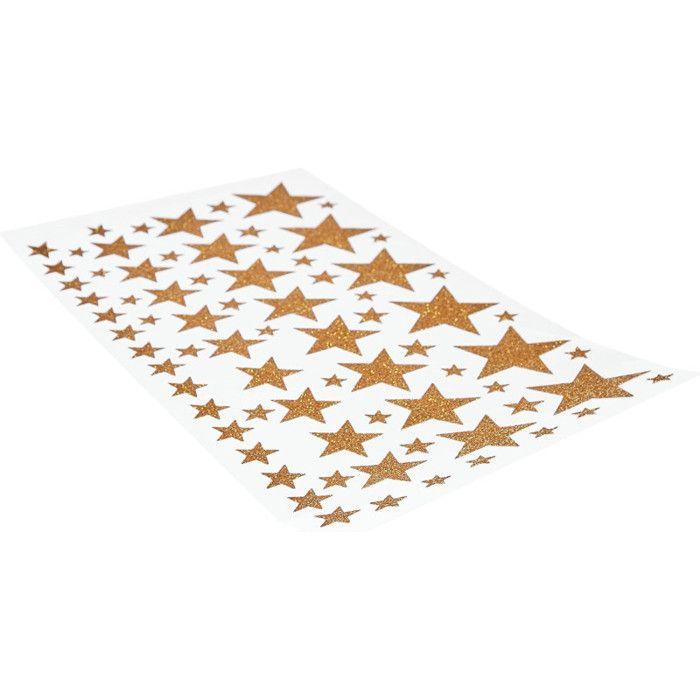 Gold Glitter Star Stickers