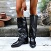 Large size thick heel brown Maillard boots women's 2026 new autumn and winter tube pants tube boots