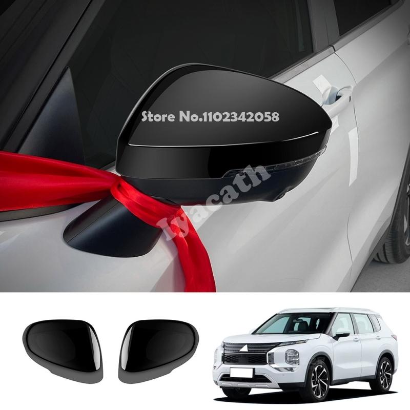 For Mitsubishi Outlander 2024 ABS Car Rearview Door Side Mirror Trim Rearview Mirror Rain Shield Cover Accessories