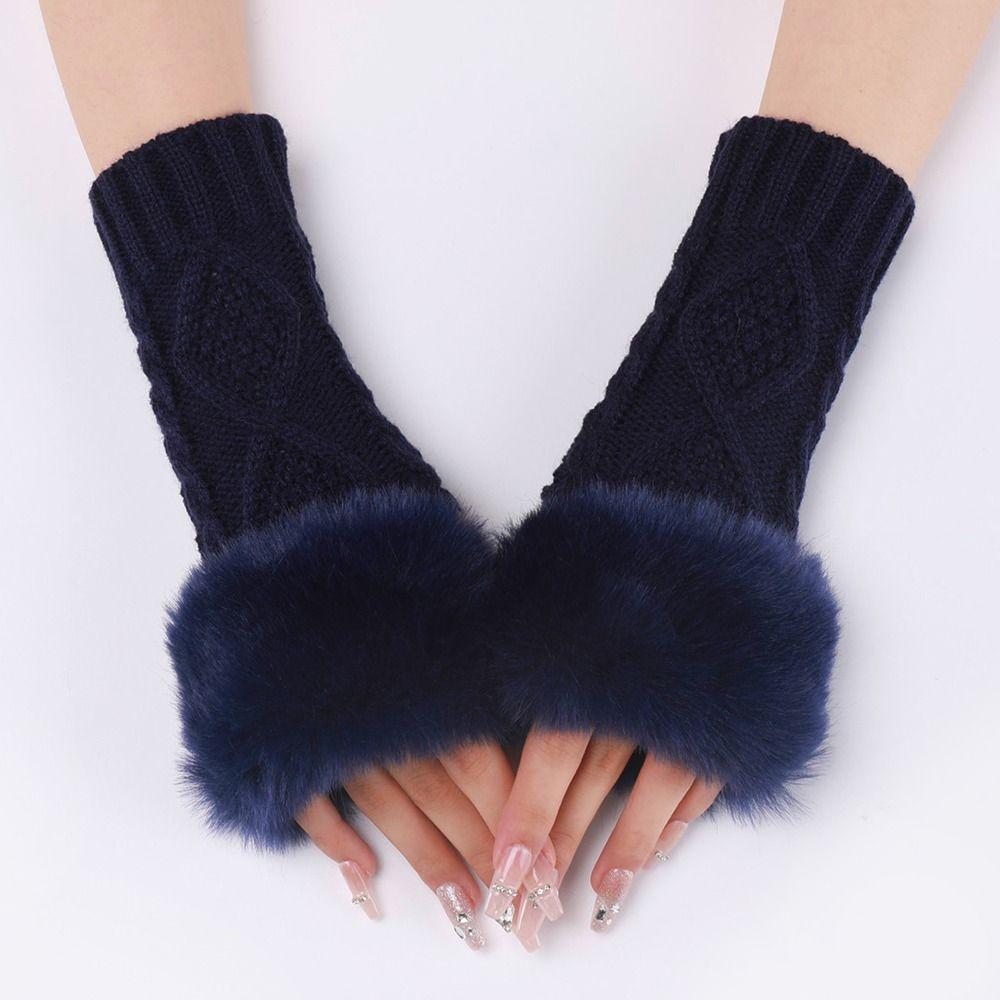 Зимние теплые рукавицы Twist, толстые теплые длинные варежки, перчатки без пальцев, женские перчатки, длинные вязаные перчатки
