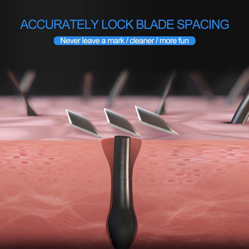 Black 5Pcs/Set 1 Machine + 4 Blades Manual Mens Hair Removal Shaving Razors with Replaceable Razors Blades