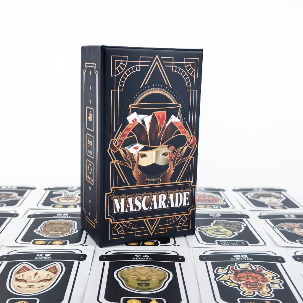 Настольная игра для вечеринки MASCRADE 4-12 игроков Двуязычная Стратегические игры для праздничного сбора семьи и друзей