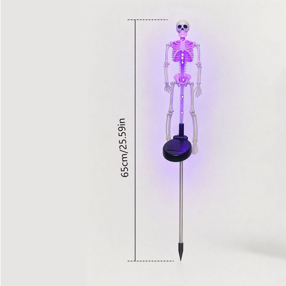 Waterproof Halloween Solar Stake Lights Realistic Skeleton Skull Festive LED Lights Outdoor Garden
