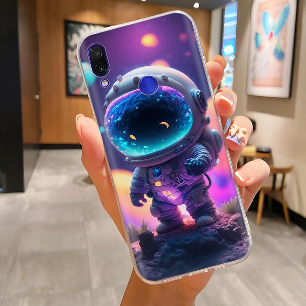 Мягкий чехол для Xiaomi Redmi Note 7 Чехол Цветы Мягкий ТПУ Силиконовый Чехлы для Телефона на Redmi Note7 Pro Защитная Задняя Крышка Fundas