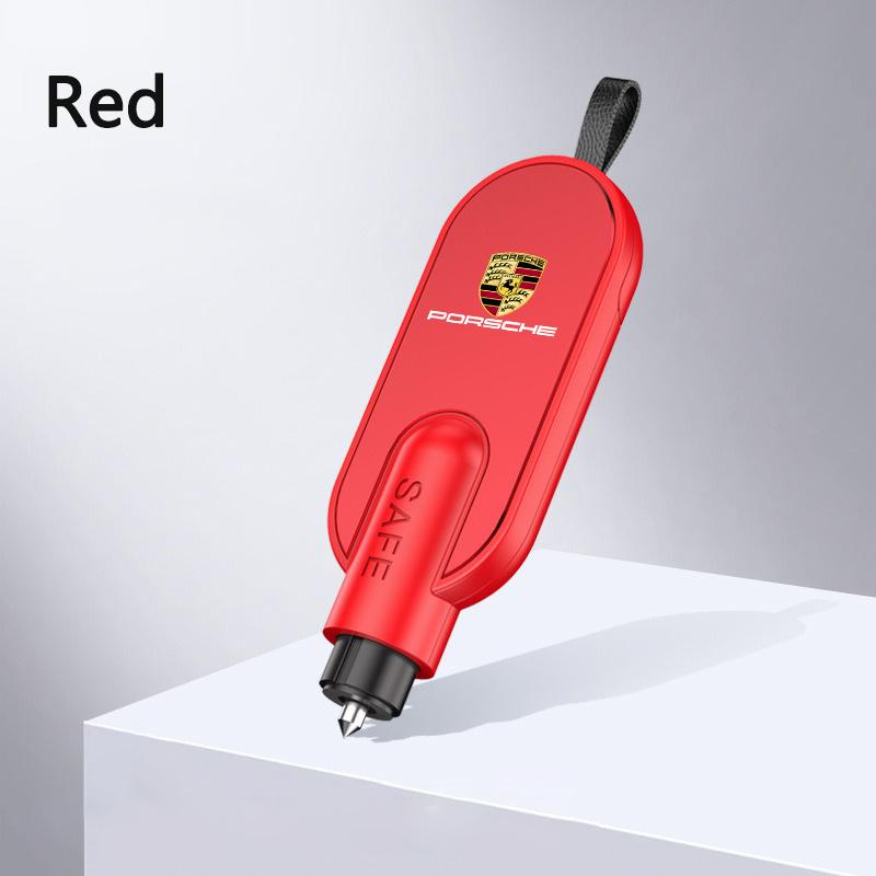 Для Porsche 911 Cayenne Carrera-GT 928 Panamera Boxster Macan 918 718 Мини Портативный Молоток Безопасности Стеклобой для Автомобиля Аксессуары