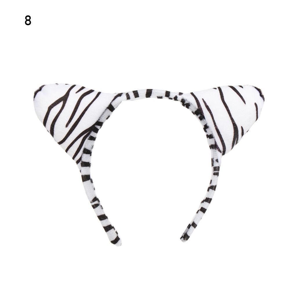 Birthday Cosplay Plush Dog Zebra Hair Accessories Hair Band Animals Ears Headband Party Supply