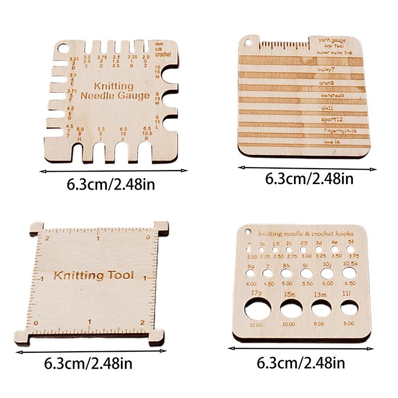 Деревянная спица линейка калибр калькулятор для вязания линейка плотности ткачество своими руками измерительные инструменты линейка для вязания принадлежности для шитья