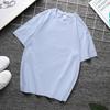 Zirunking Long-staple Cotton Short-sleeved T-shirt Unisex Top Youth Casual Solid Color Loose Round Neck Half-sleeved Top CHANGRONG