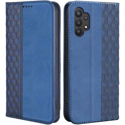 Защитный чехол - BOOLING - для Samsung Galaxy A32 5G - Эффект Синей Кожи - Мозаичный Узор - Полужесткий