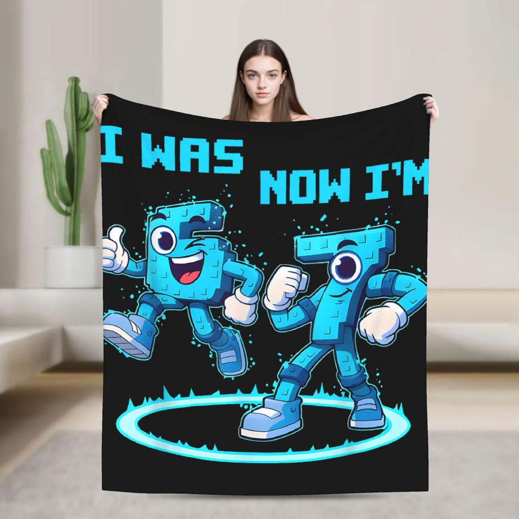 Soft Warm Blanket Children Airplane Travel Meme 6 7 Six Seven Italian Steal a Brainrot 67 Bedding Throws Flannel Bedspread