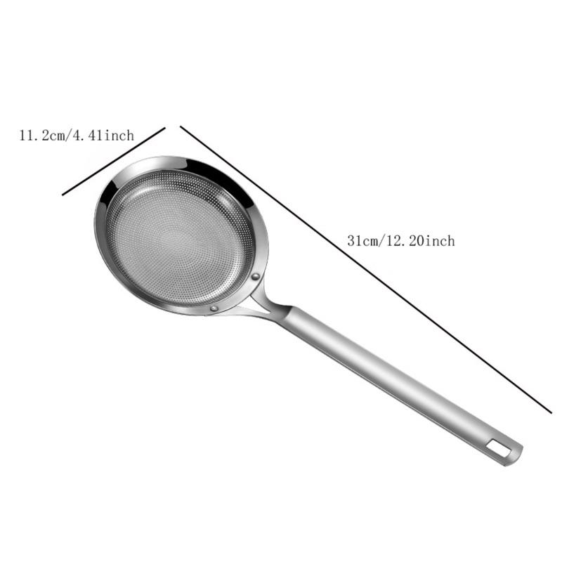 Шумовка из нержавеющей стали Сетка для удаления остатков растительного масла Дуршлаг Сито Кастрюля для супа Маленький фильтр Дуршлаг Кухонные гаджеты