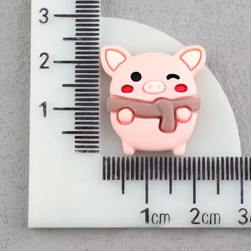 Cute Swan Pig Rabbit Design Matte Effect Simulation Animal Resin Cabochons Artifical Model for Souvenir Use