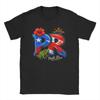 Men's Puerto Rico PR Hibiscus Coqui Frog T Shirt  100% Cotton Tops Vintage Short Sleeve Crew Neck Tees Graphic T-Shirts