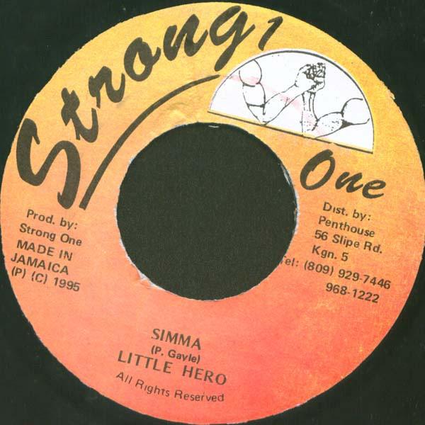 7-дюймовая пластинка LITTLE HERO Simma NONE Strong One 1995 Ямайка Регги Ска Даб Б/у
