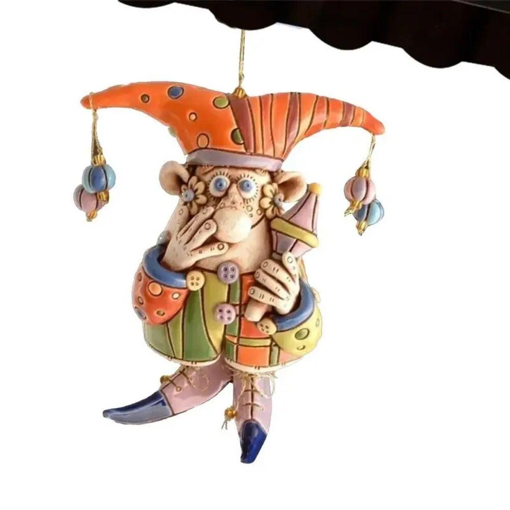 Красочные украшения с колокольчиками-шутами, модель клоуна, украшение с колокольчиками-клоунами, подвеска на дереве, клоун, колокольчик ветра