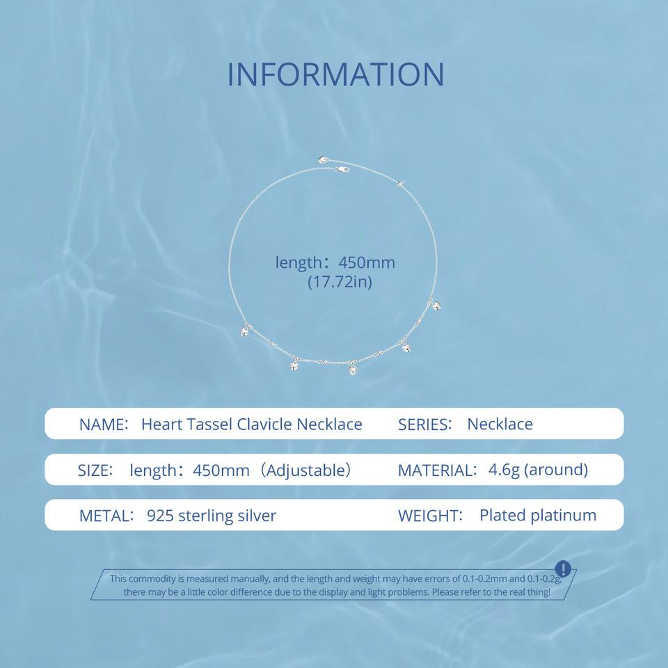 BAMOER, стерлинговое серебро 925 пробы, штабелируемое ожерелье на ключицу, сверкающая циркониевая цепочка на шею для женщин, ювелирные изделия с платиновым покрытием
