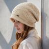 Большая окружность головы, сезонная шляпа, высокая чувственность, универсальная, иностранный стиль, стековая шляпа, темперамент, свободная, вязаная шерстяная шапка для женщин, сохраняющая тепло