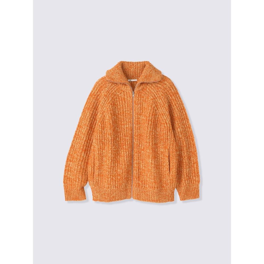 GU by Uniqlo Толстый вязаный кардиган на молнии