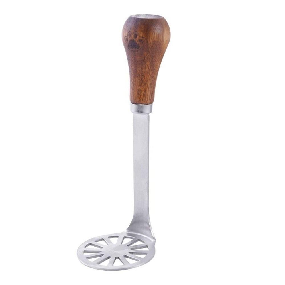 Non-Stick Mud Press Masher Wooden Handle Handheld Garlic Presser Manual Potato Masher  Kitchen Tool