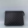[Б/У] Pochette Voyage MM 'Черный холст Damier Graphite' - Очень хорошее состояние #19HX073
