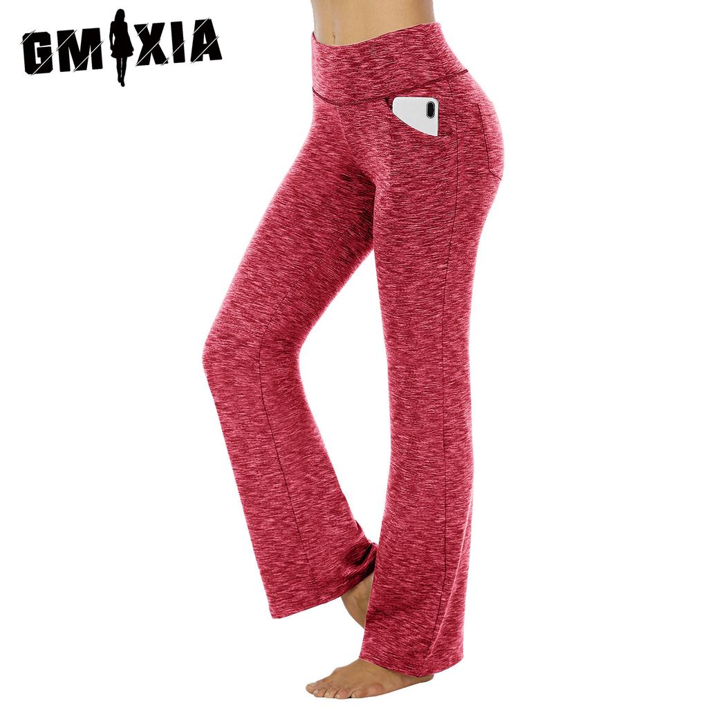 GMXIA Широкие брюки, повседневные штаны для йоги с высокой талией для девочек