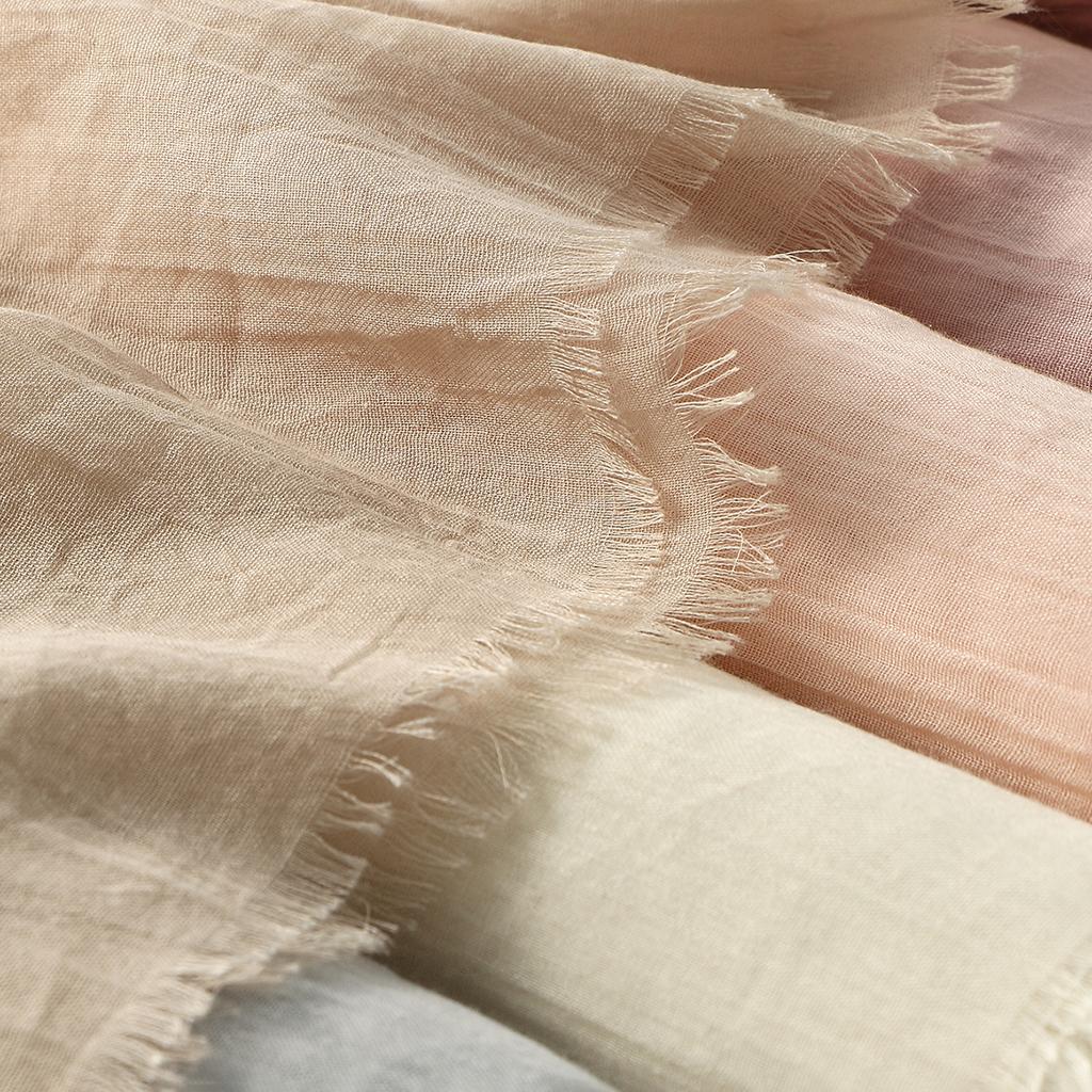 Muslim Cotton Rayon Hijab Solid Color Plain Scarf Women Soft Cotton Viscose Thin Voile Shawl Remove Edge Headscarf Turban