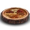 Table Decor Round Shape Wooden Serving Tray for Home and Kitchen, Set of 2