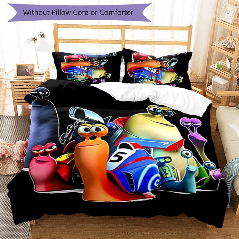 3pcs Turbo pattern bedding set duvet cover set includes duvet cover &pillowcases, perfect all season bedroom decoration & gift