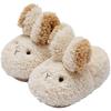 Kids Winter Warm Slip-On House Slippers Girls Boys Soft Fleece Lined Cotton Sole Cartoon Rabbit Design