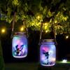 Solar Mason Jar Lights DIY Frosted Bottle Lamp Outdoor Lantern LED Waterproof Fairytale Firefly Jar String Light Courtyard Decor
